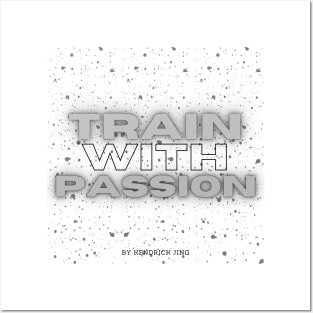 Train With Passion Gym Workout Exercise Motivation Posters and Art